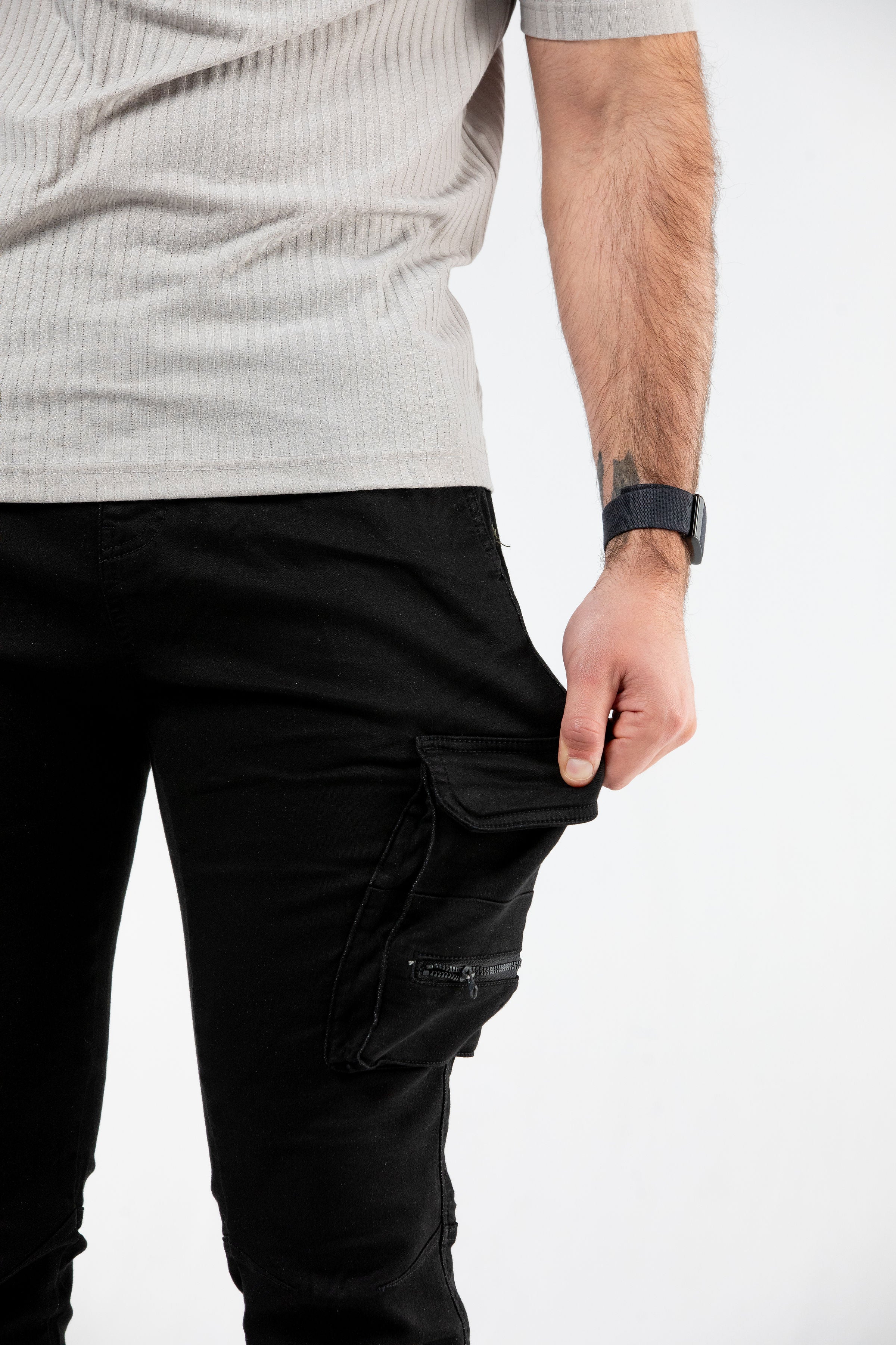 Alamo Strech Black Cargo Pants