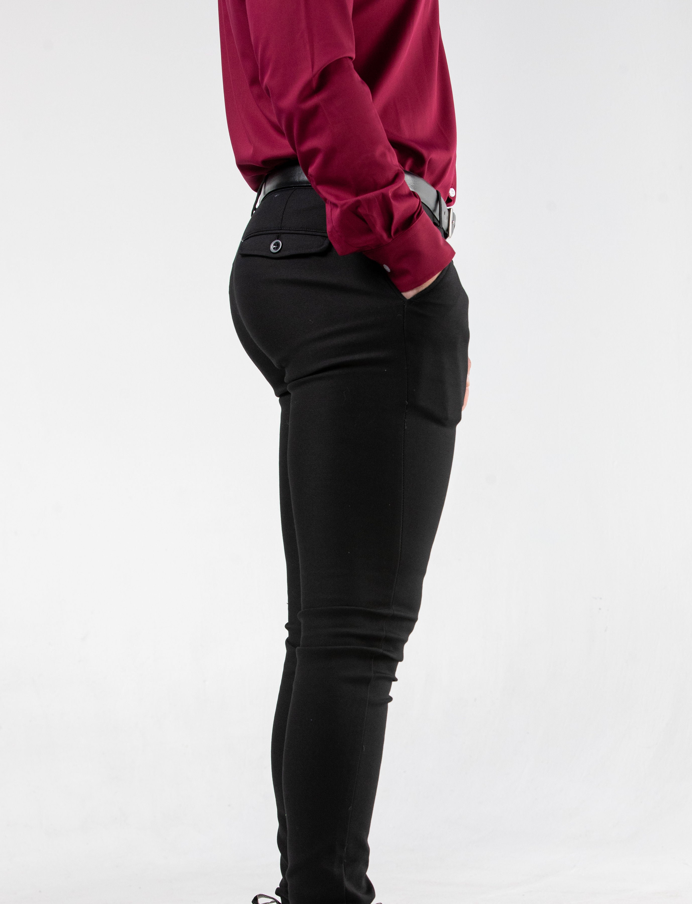 Stretch Chinos Black Skinny Fit
