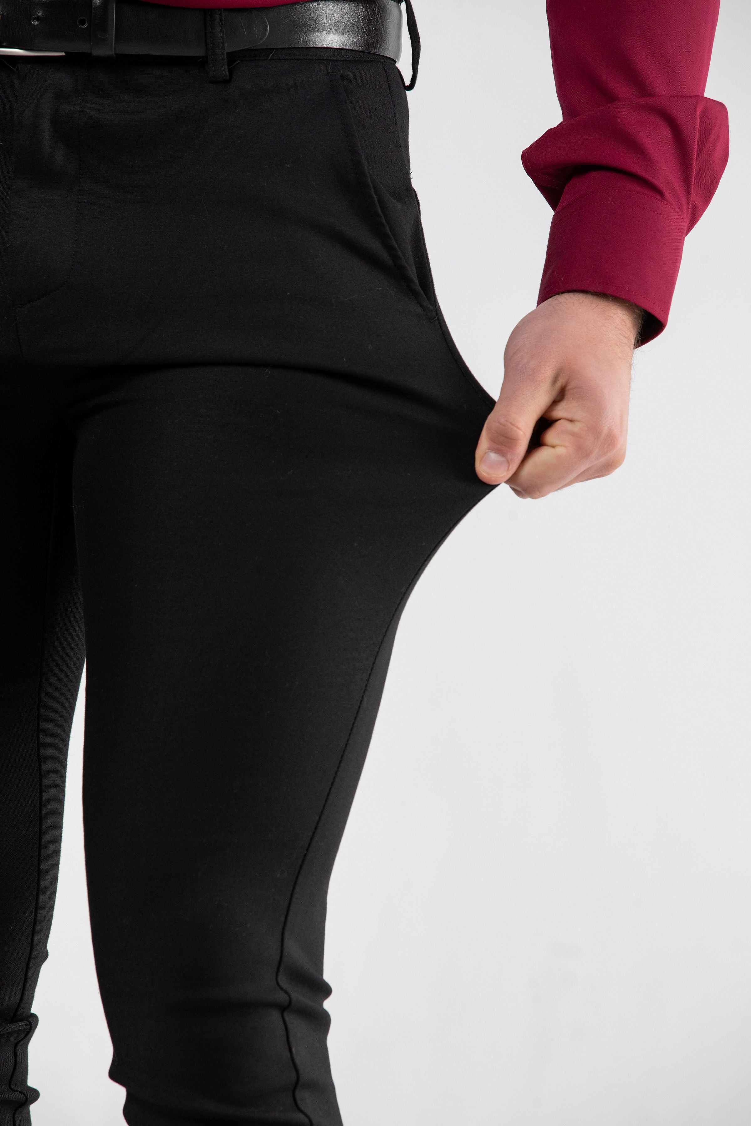 Stretch Chinos Black Skinny Fit