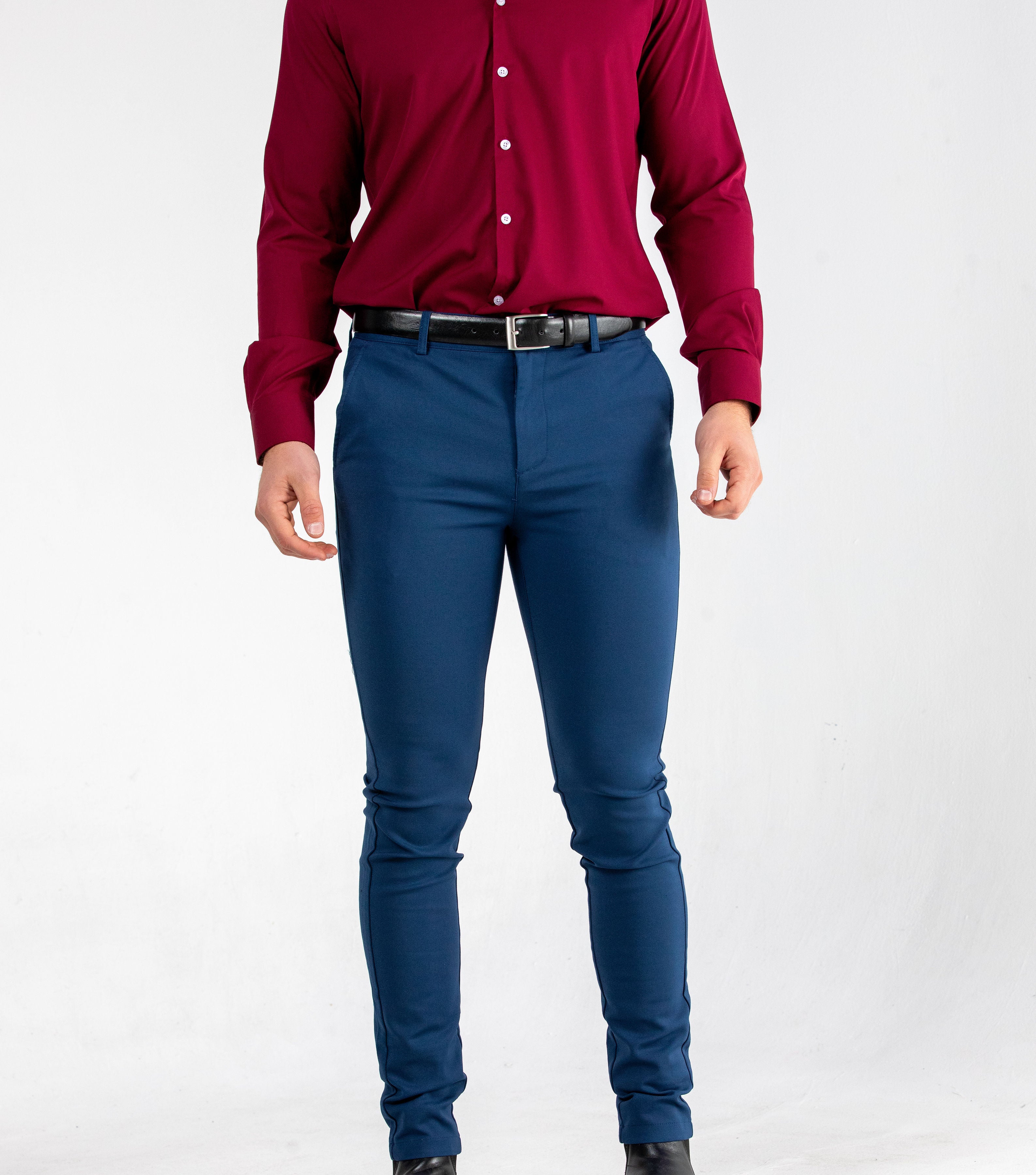 Stretch Chinos Navy Skinny Fit