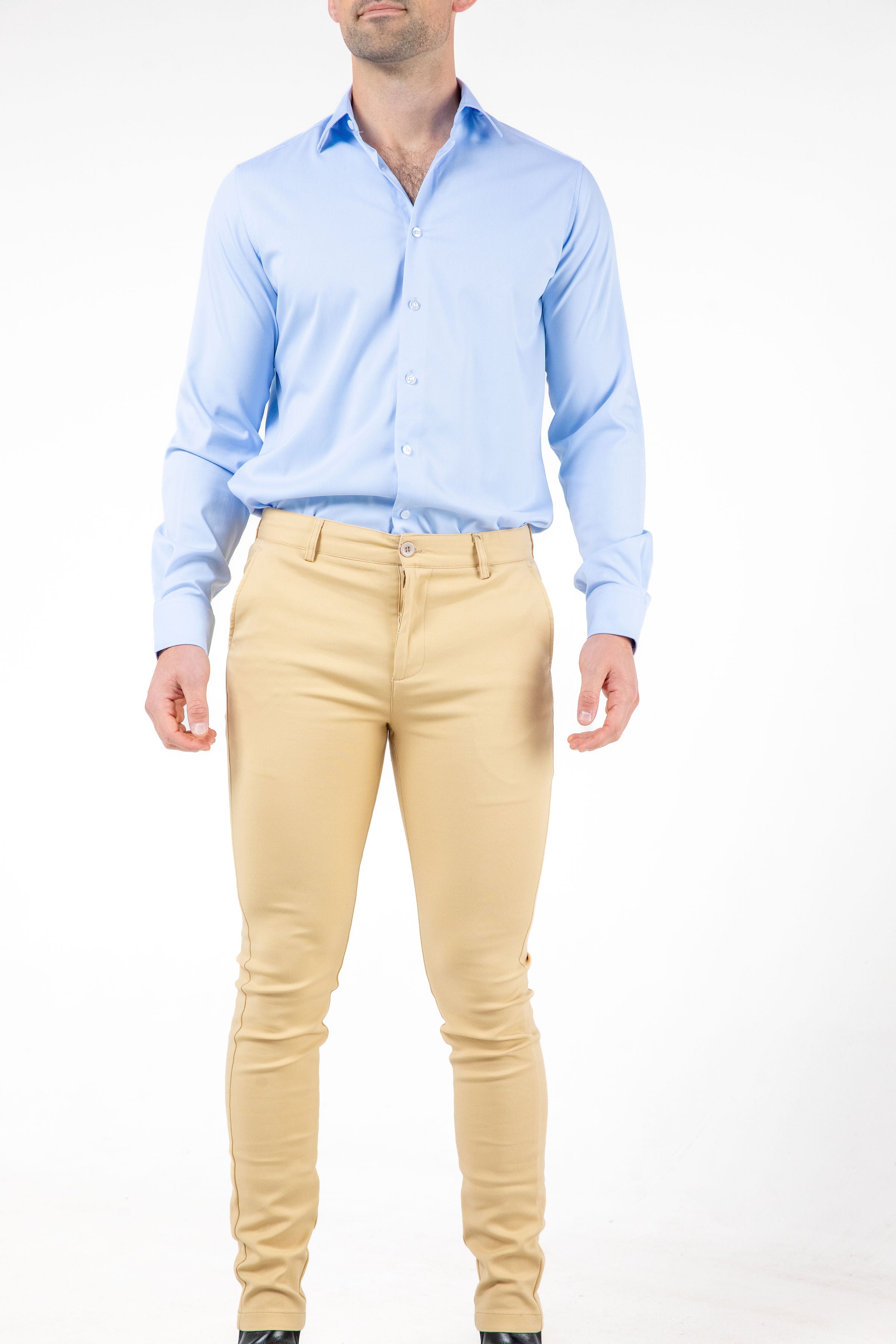Stretch Chinos Cream Skinny Fit