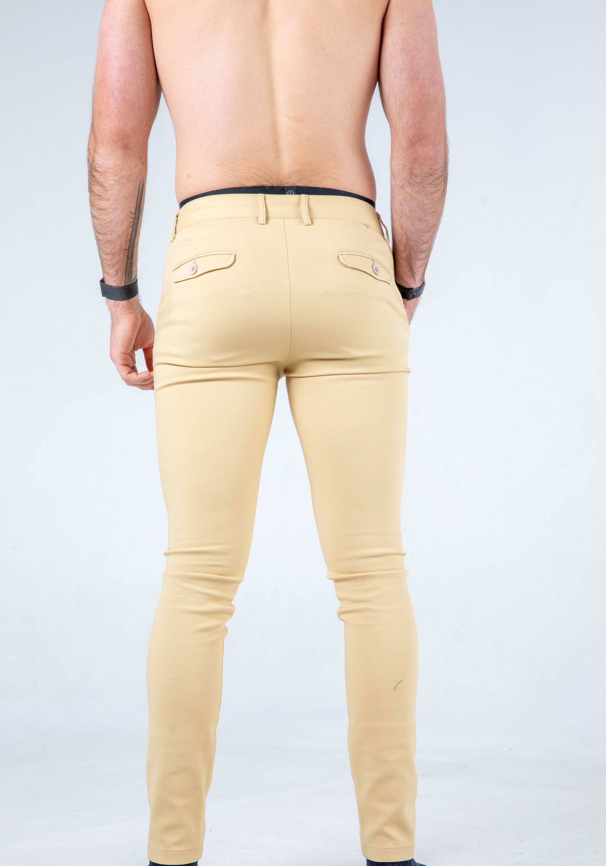 Stretch Chinos Cream Skinny Fit