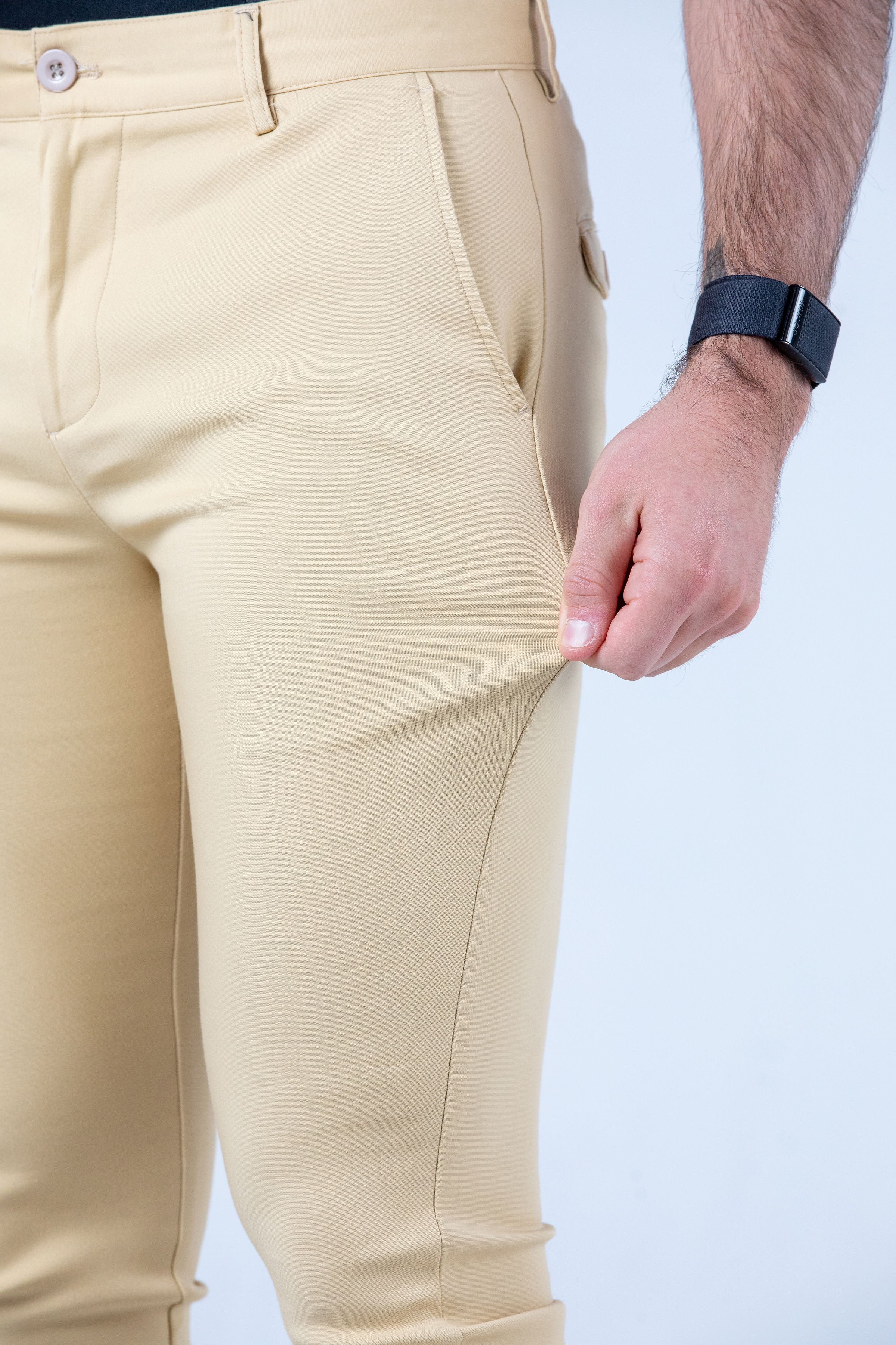 Stretch Chinos Cream Skinny Fit