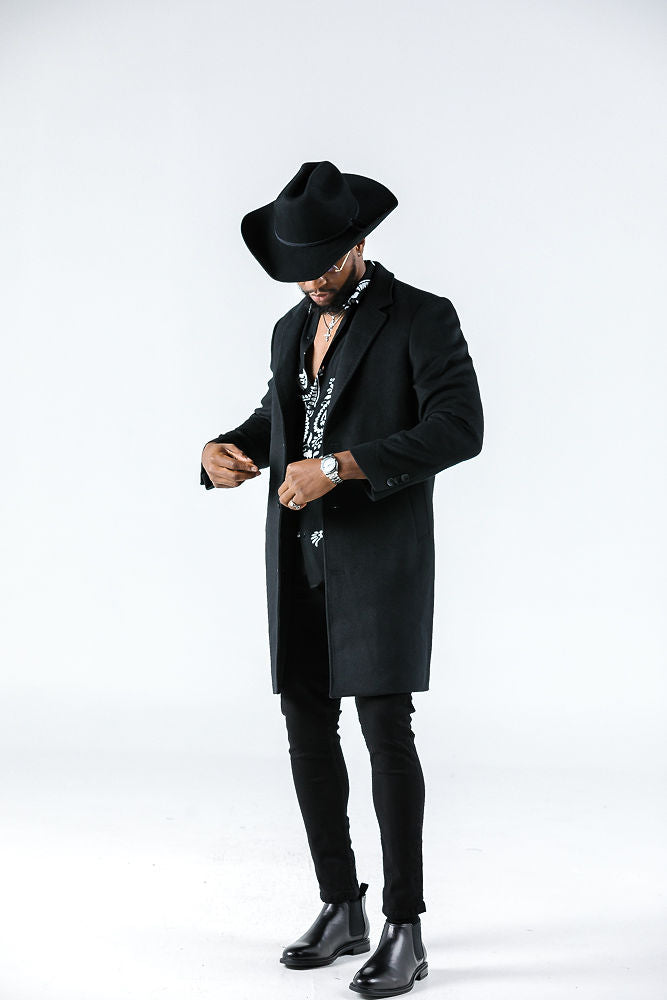 Varce Black Wool Coat Coat