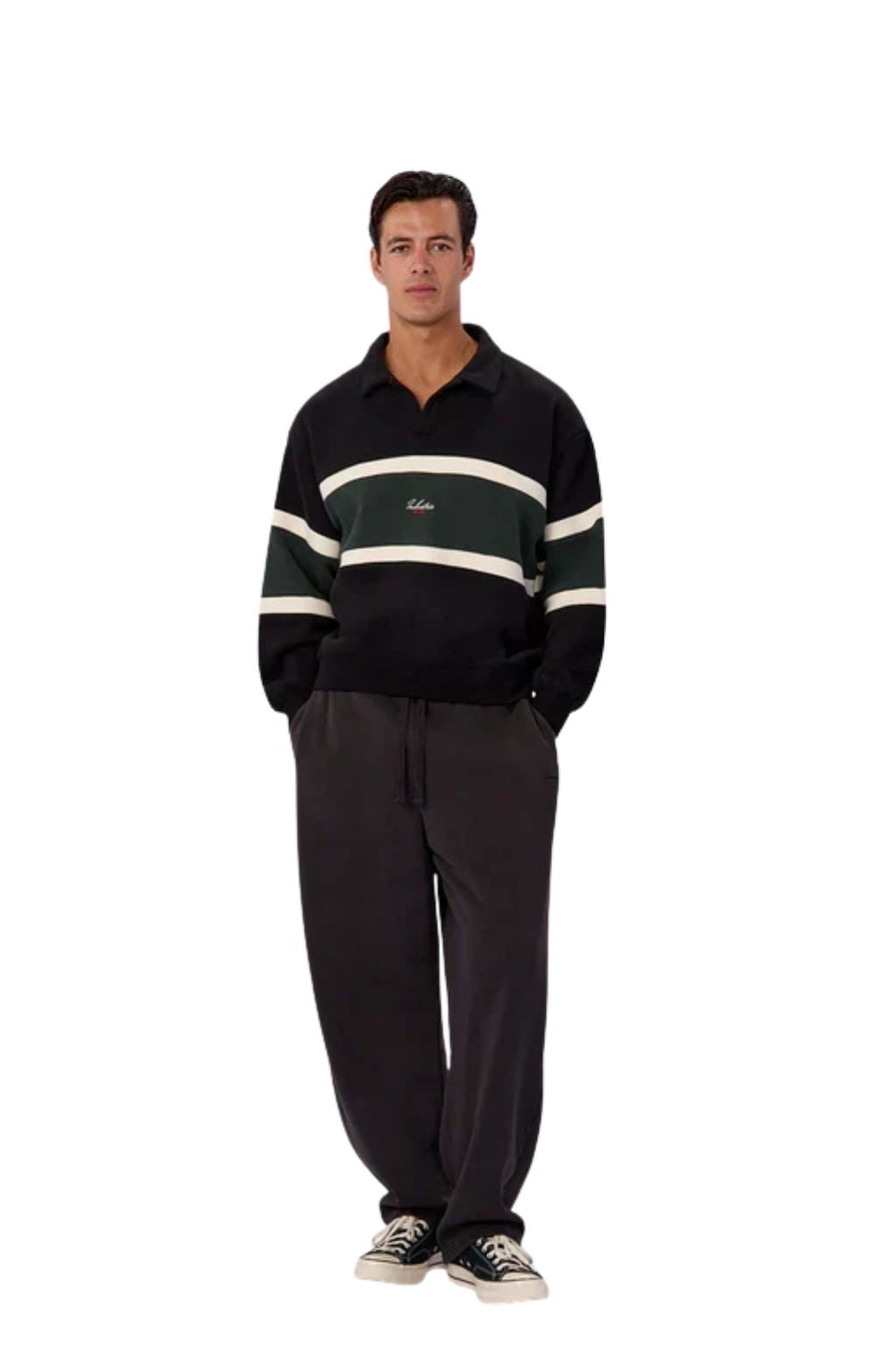 Industrie The Eastbourne Track Top - Black Combo