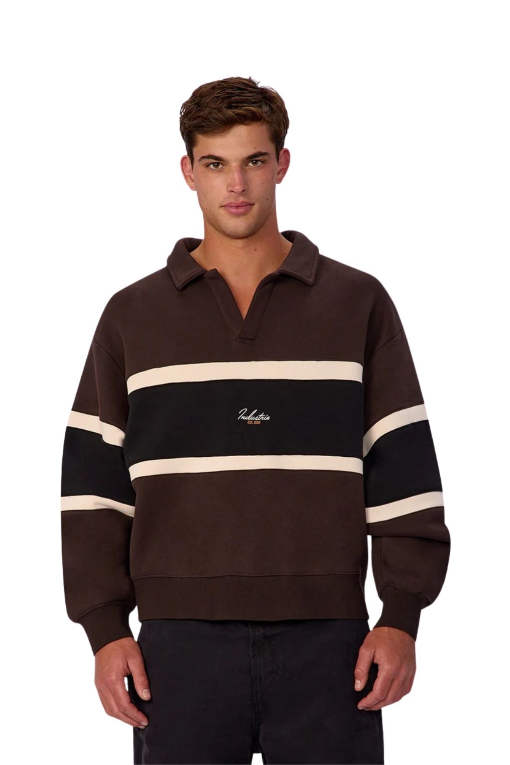 Industrie The Eastbourne Track Top - Brown Combo