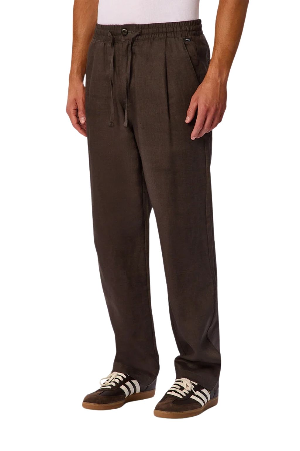 Industrie The Catania Linen Pant - Dark Fern