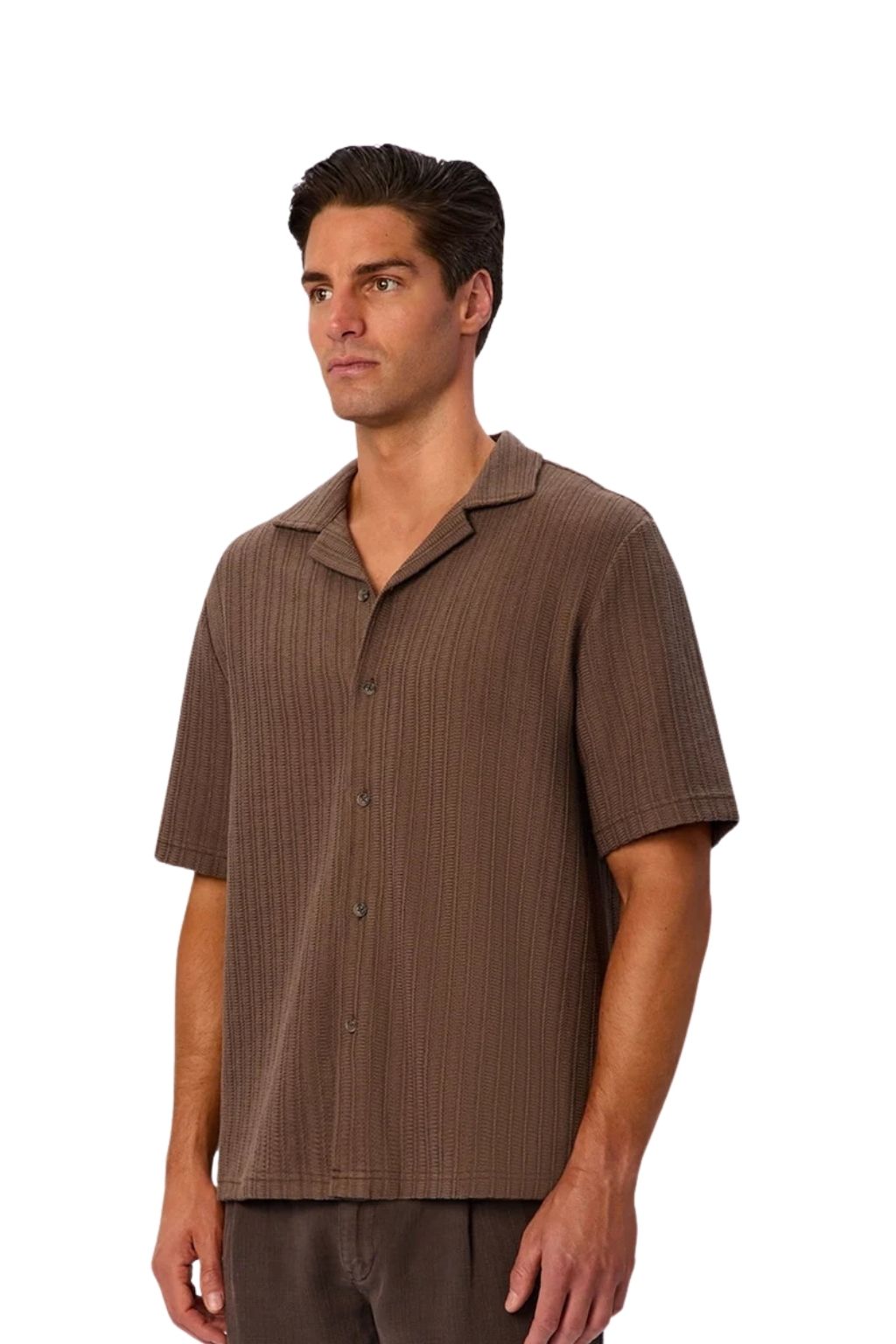 Industrie The Cortina Short Sleeve Shirt - Mocha 25