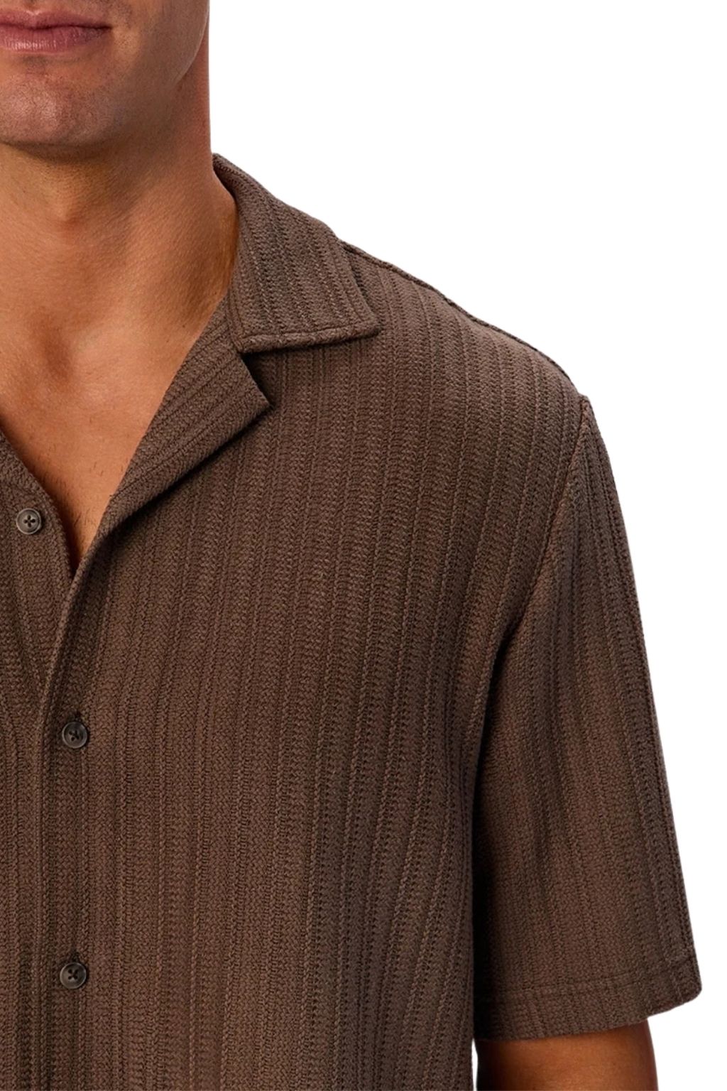 Industrie The Cortina Short Sleeve Shirt - Mocha 25