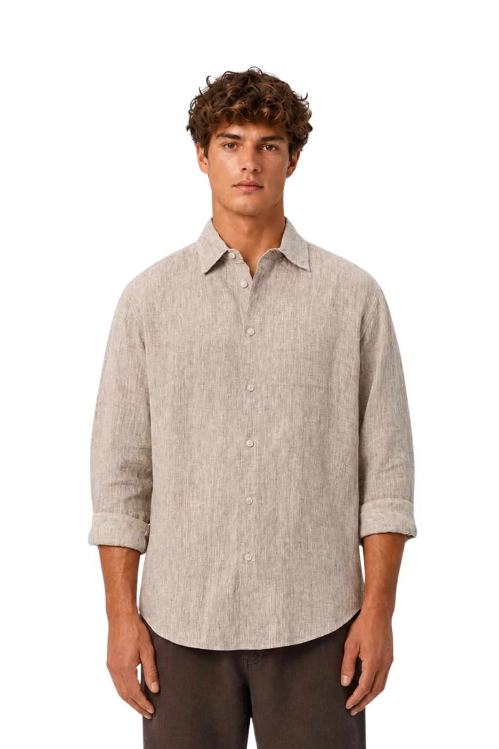 Industrie The St Martins Linen Long Sleeve Shirt - Ebony