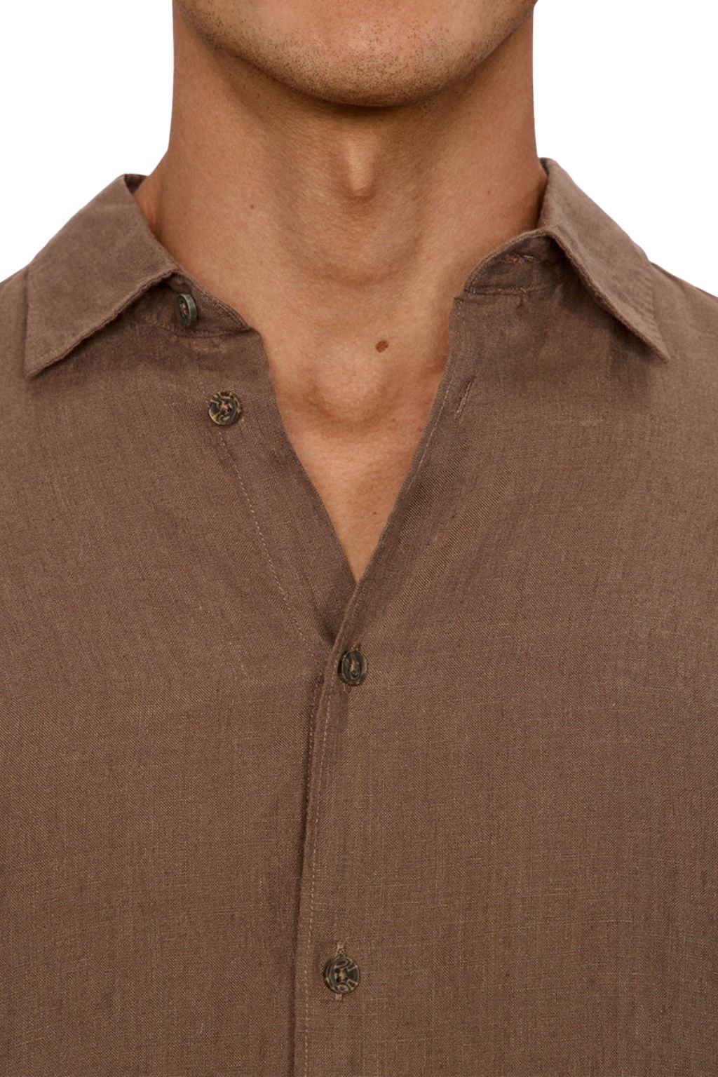 Industrie The St Martins Linen Long Sleeve Shirt - Macchiato