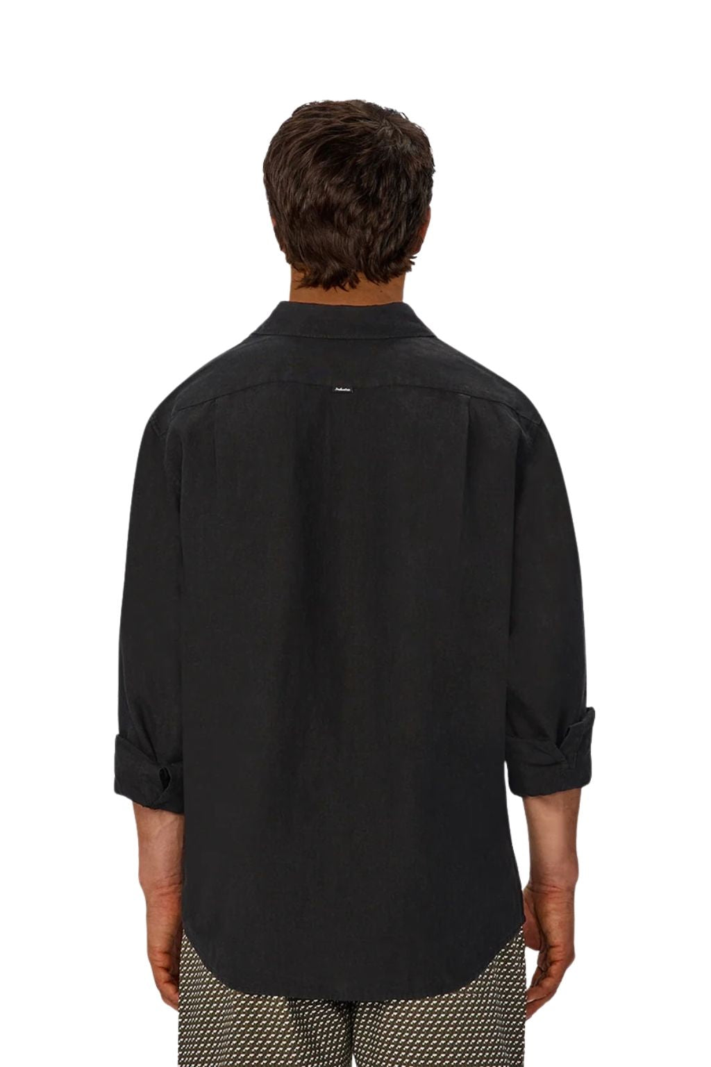 Industrie The St Martins Linen Long Sleeve Shirt - Black