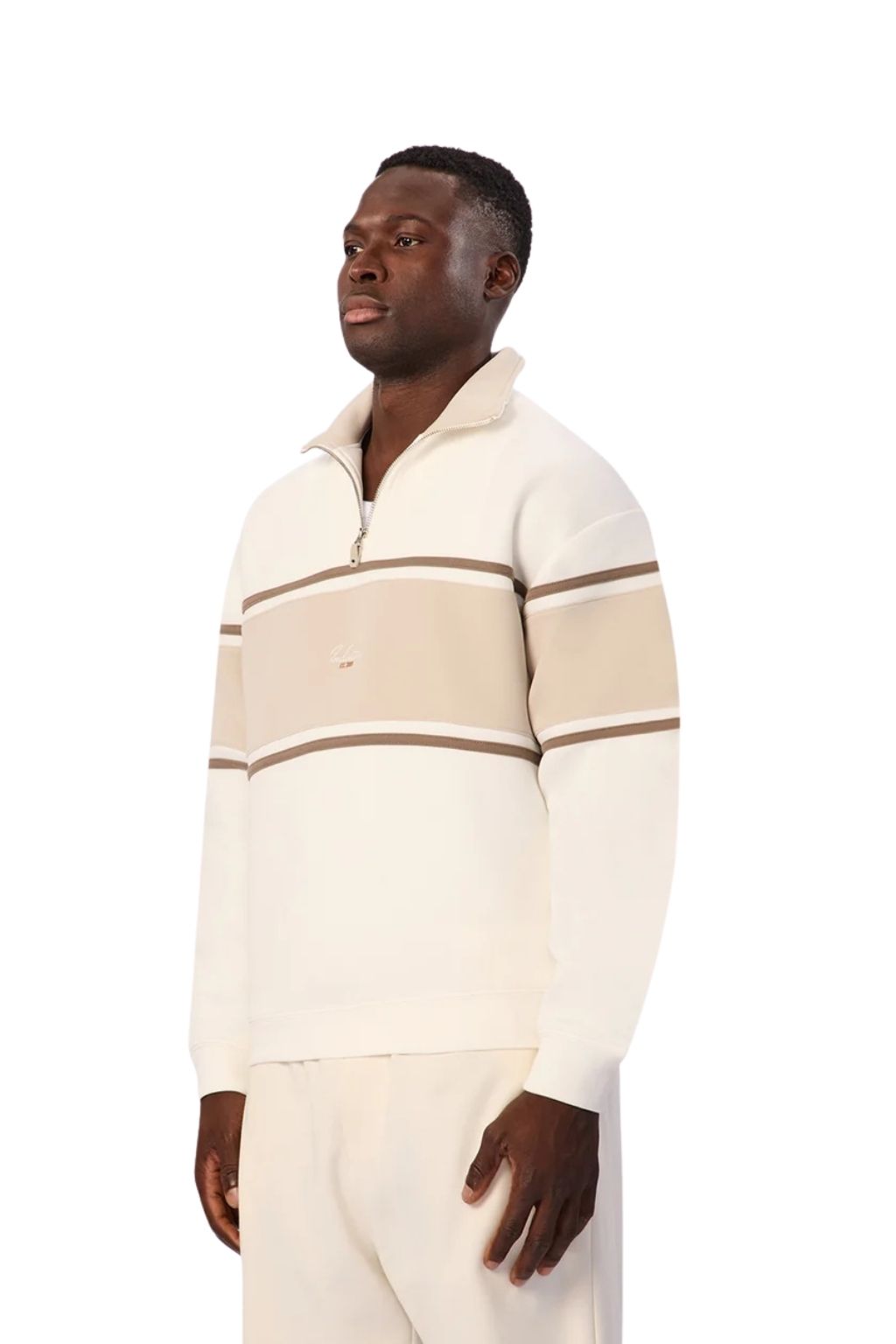 Industrie The Tech Southend Track Top - Off White/Dune Combo