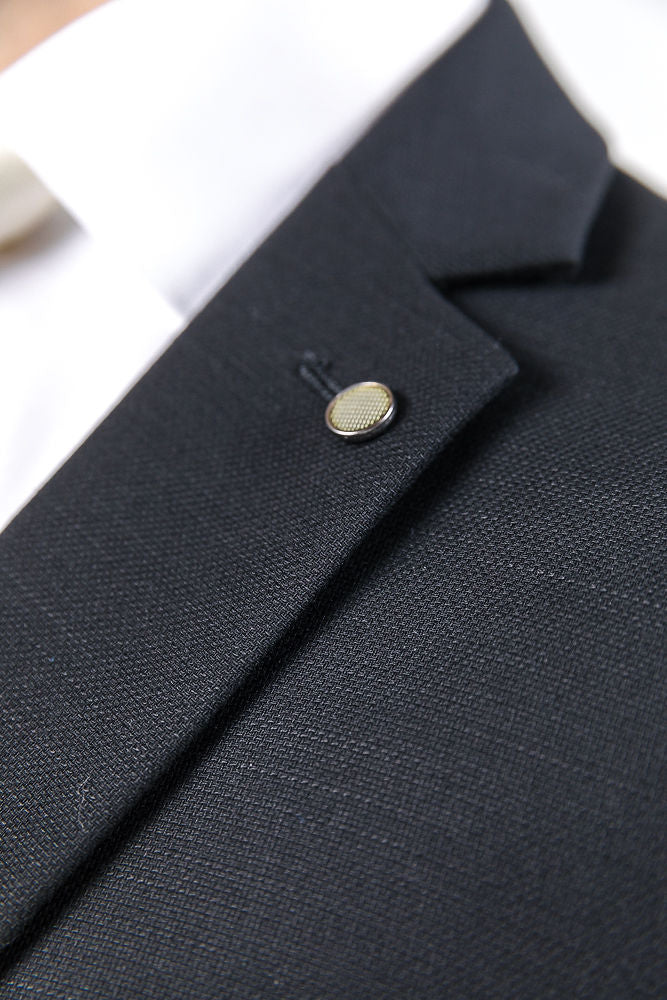 Massimo Black Textured Suit Jacket