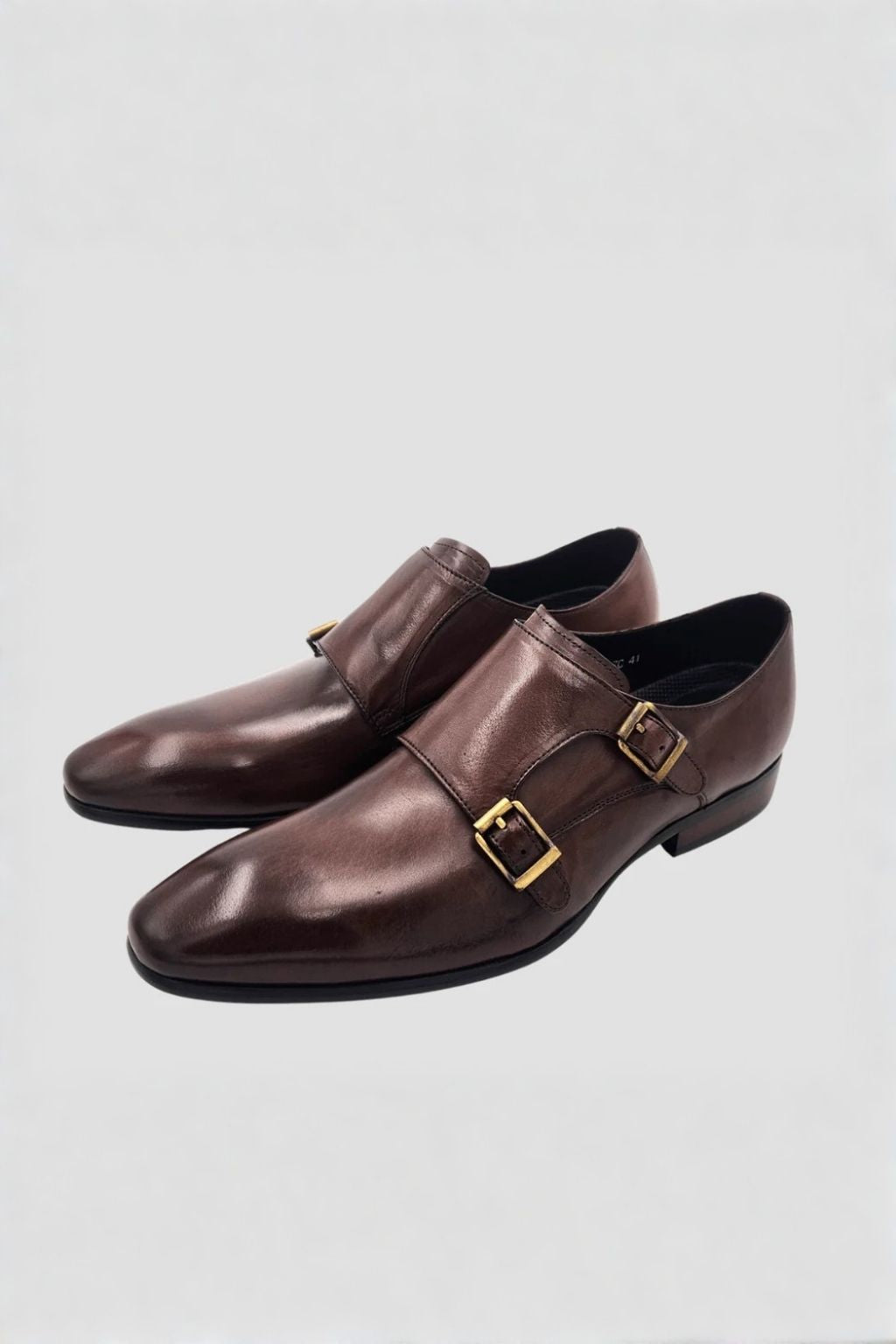 Martino Carolus Carlos Brown Double Monk Strap Dress Shoe