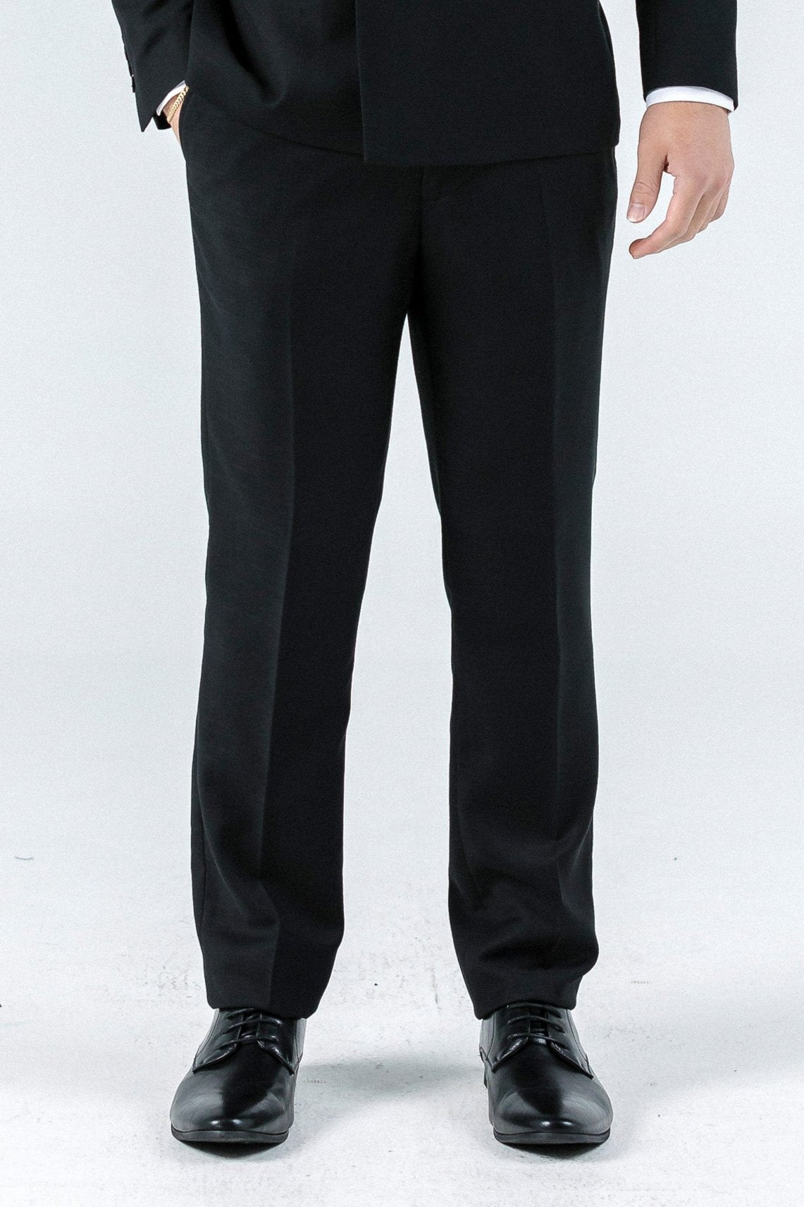 Massimo Black Textured Suit Trousers