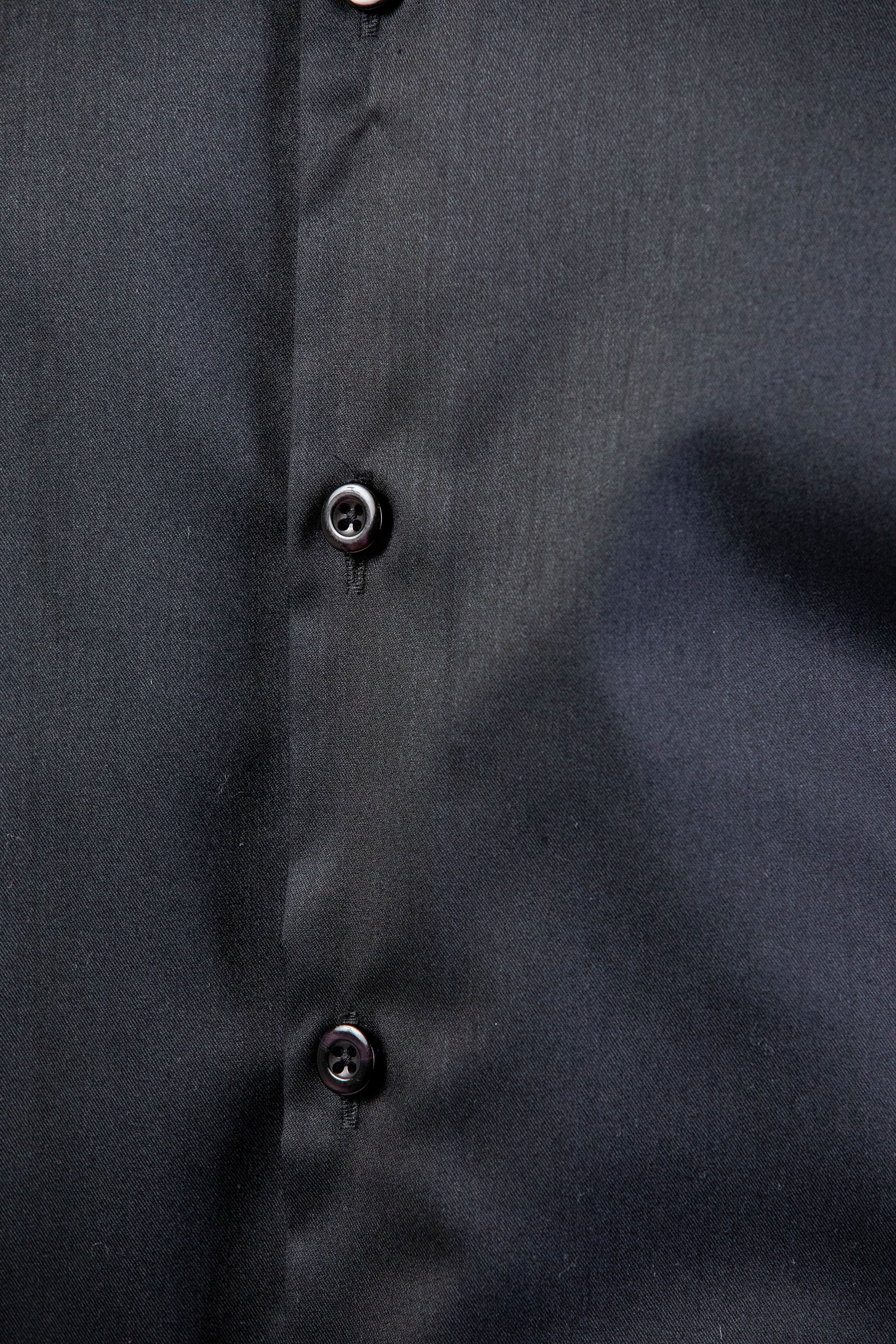 Black Slim Bamboo Shirt