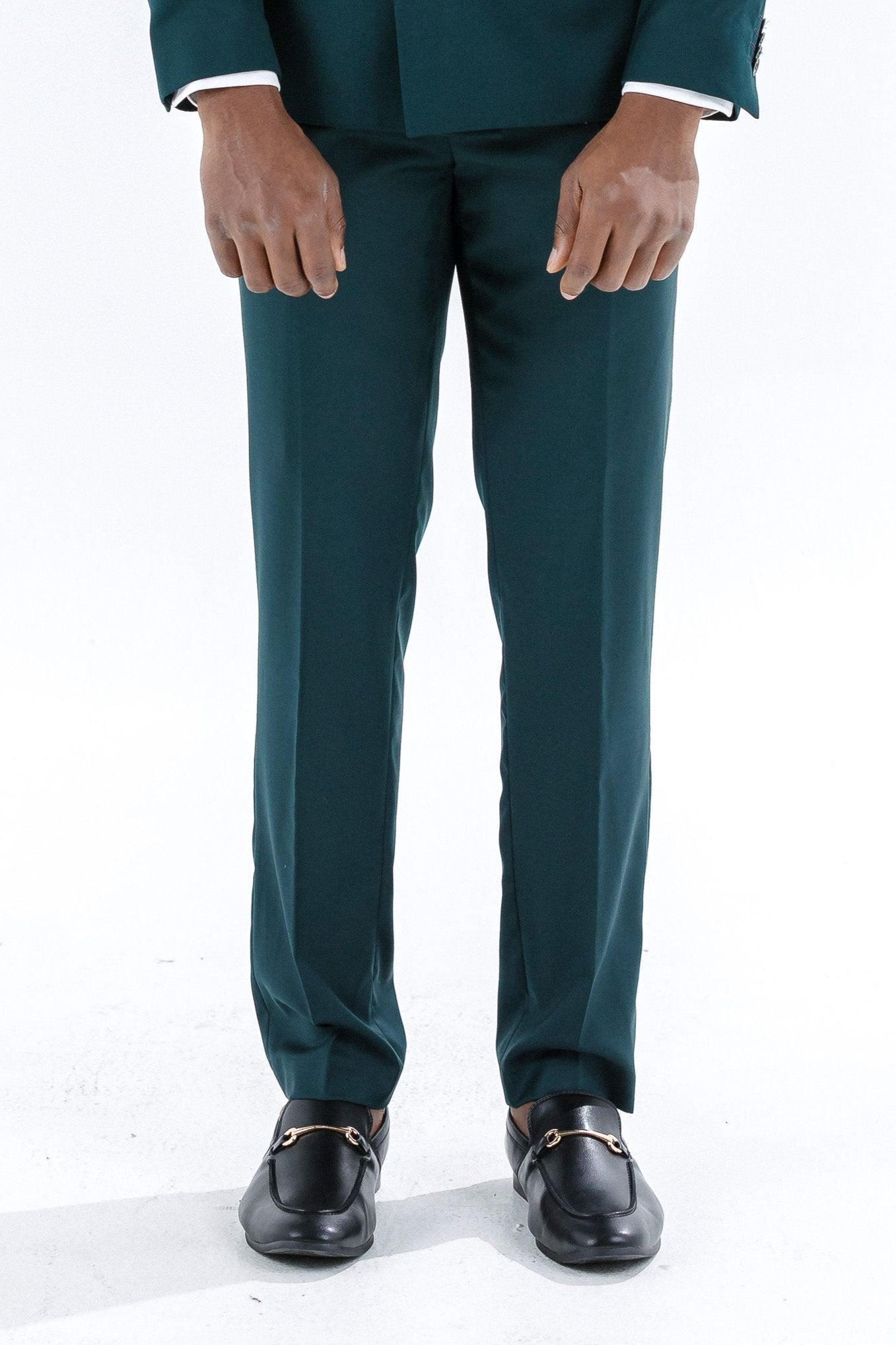 Salvatore Forest Green Suit Trousers