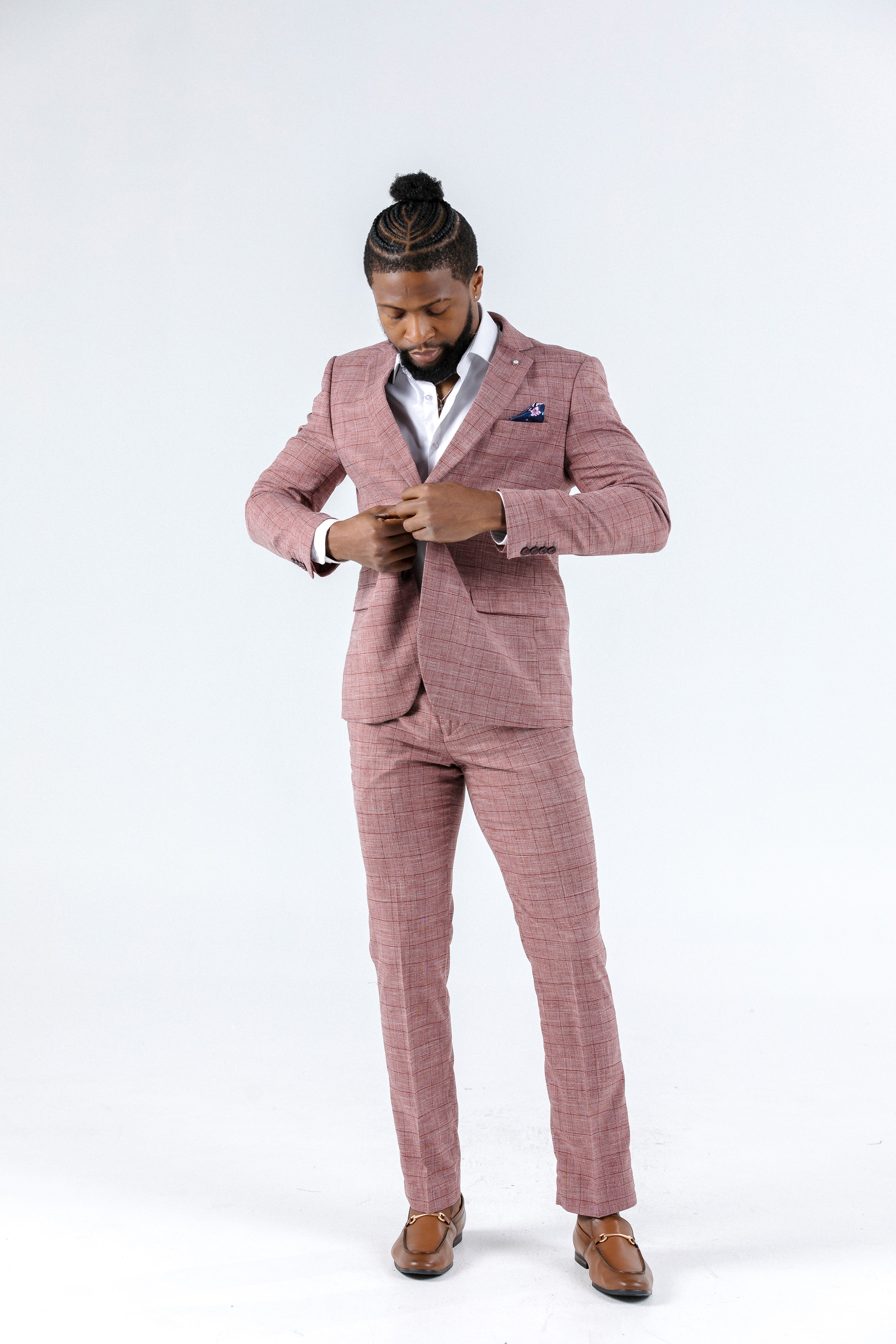 Foreman Pink Suit Trousers