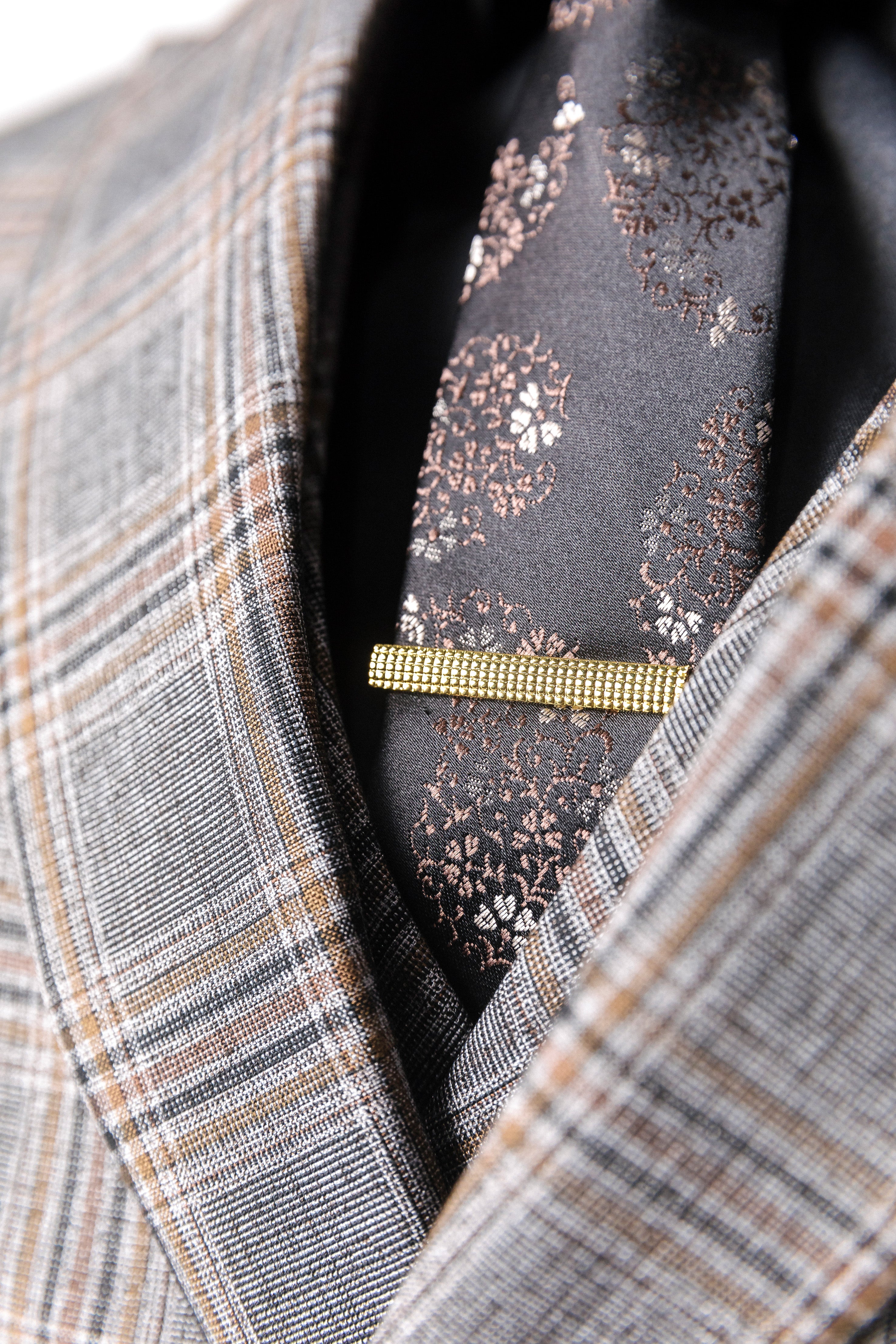 Lyon Grey Check Double Breasted Suit Jacket