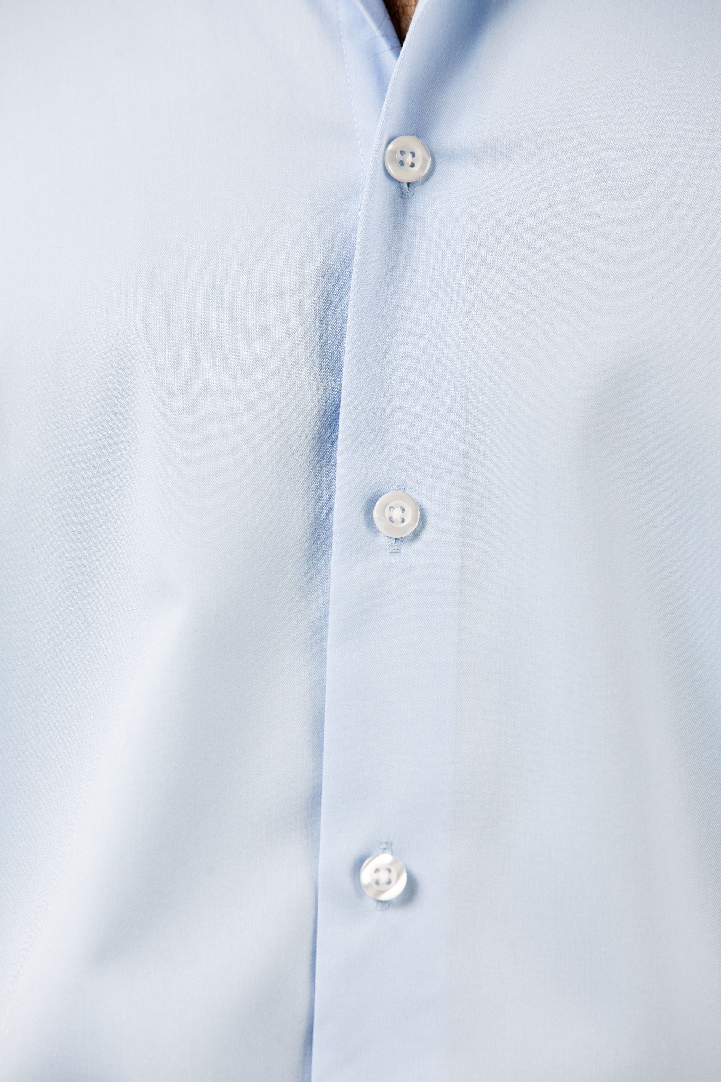 Baby Blue Slim Bamboo Shirt Dress Shirt