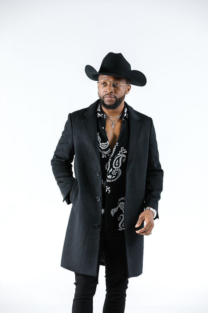 Marakech Long Sleeve Paisley Black Shirt Casual Shirt