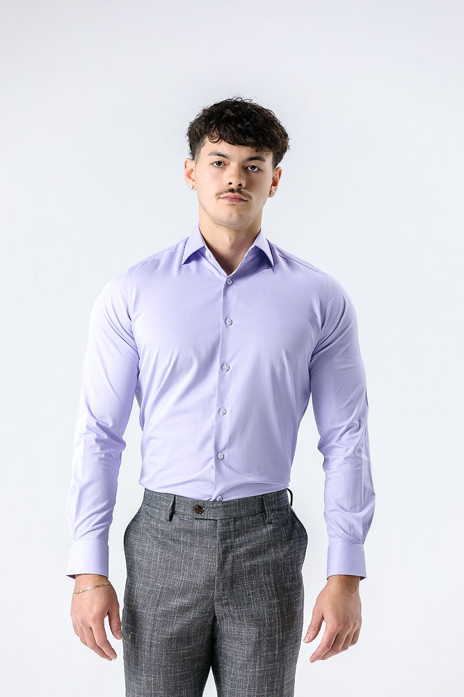 Lilac Slim Bamboo Shirt