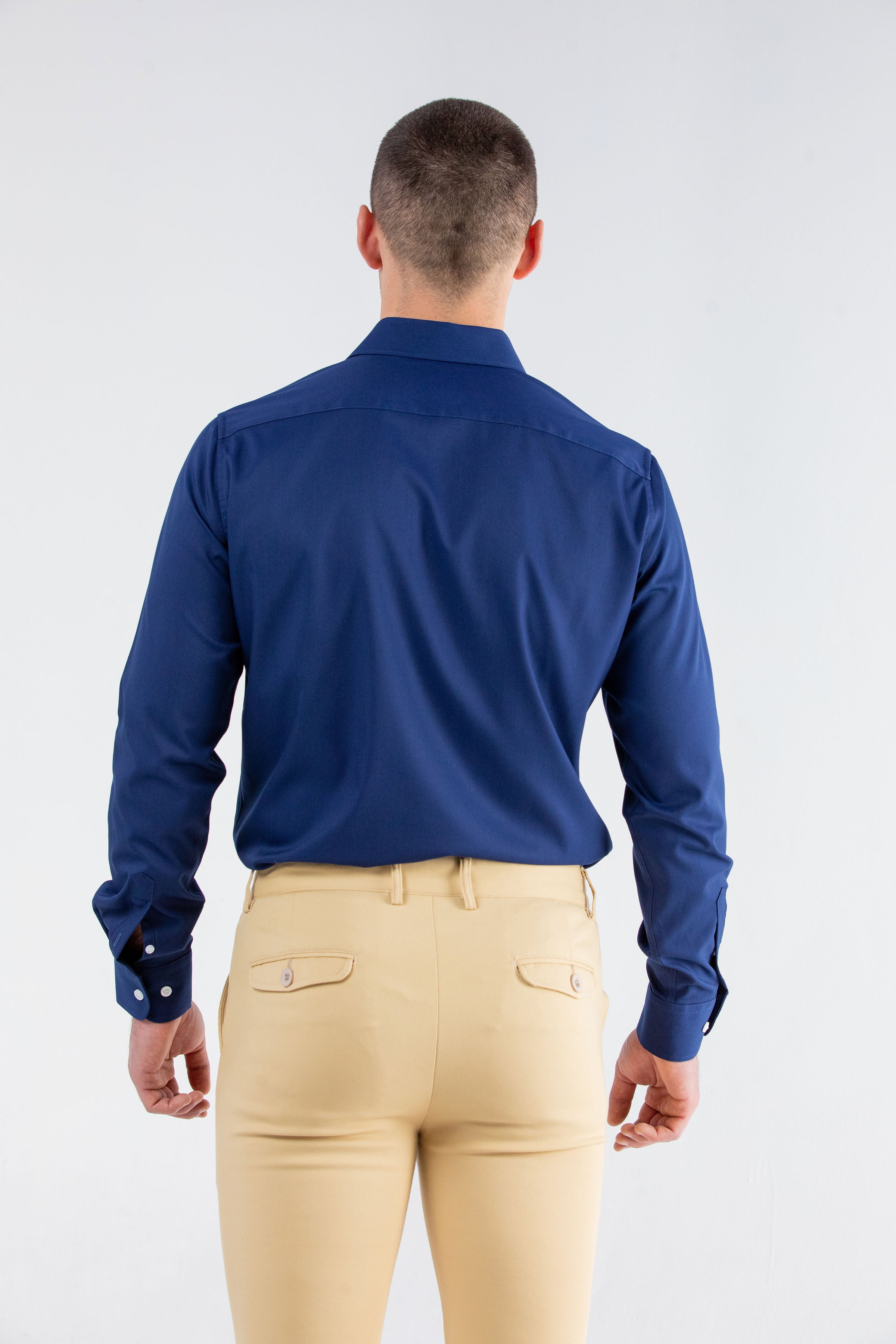 Navy Slim Bamboo Shirt