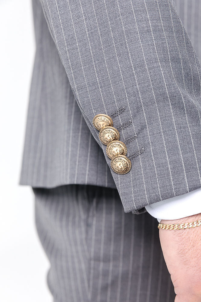 Beckham Grey Pinstripe Suit Jacket Jacket