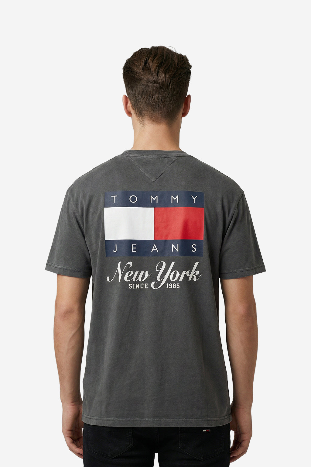 Tommy Hilfiger Black Regular Heritage Flag Tee