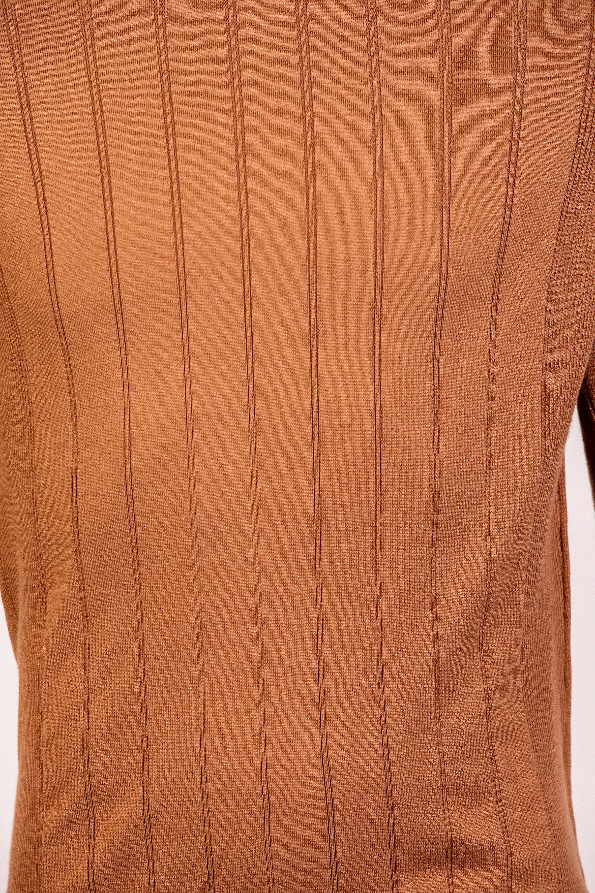Tony Montana Hazelnut Striped Knit Sweater