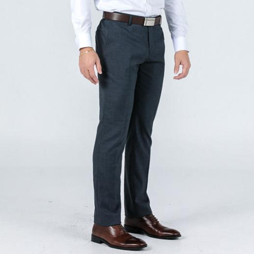 Charcoal Textured Suit Trousers Trousers