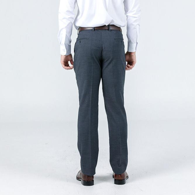 Charcoal Textured Suit Trousers Trousers