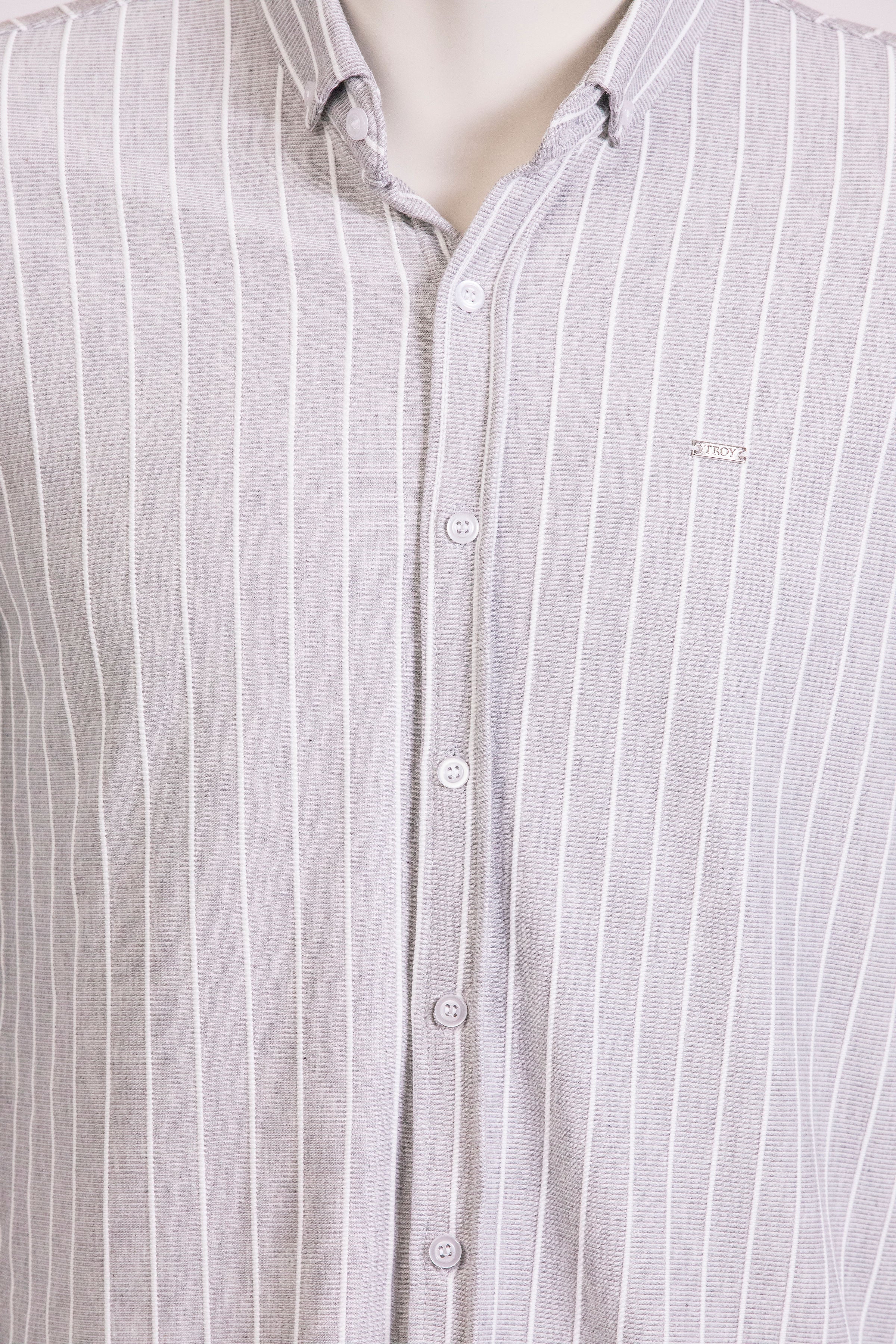 Troy Silver Striped Long Sleeve Shirt