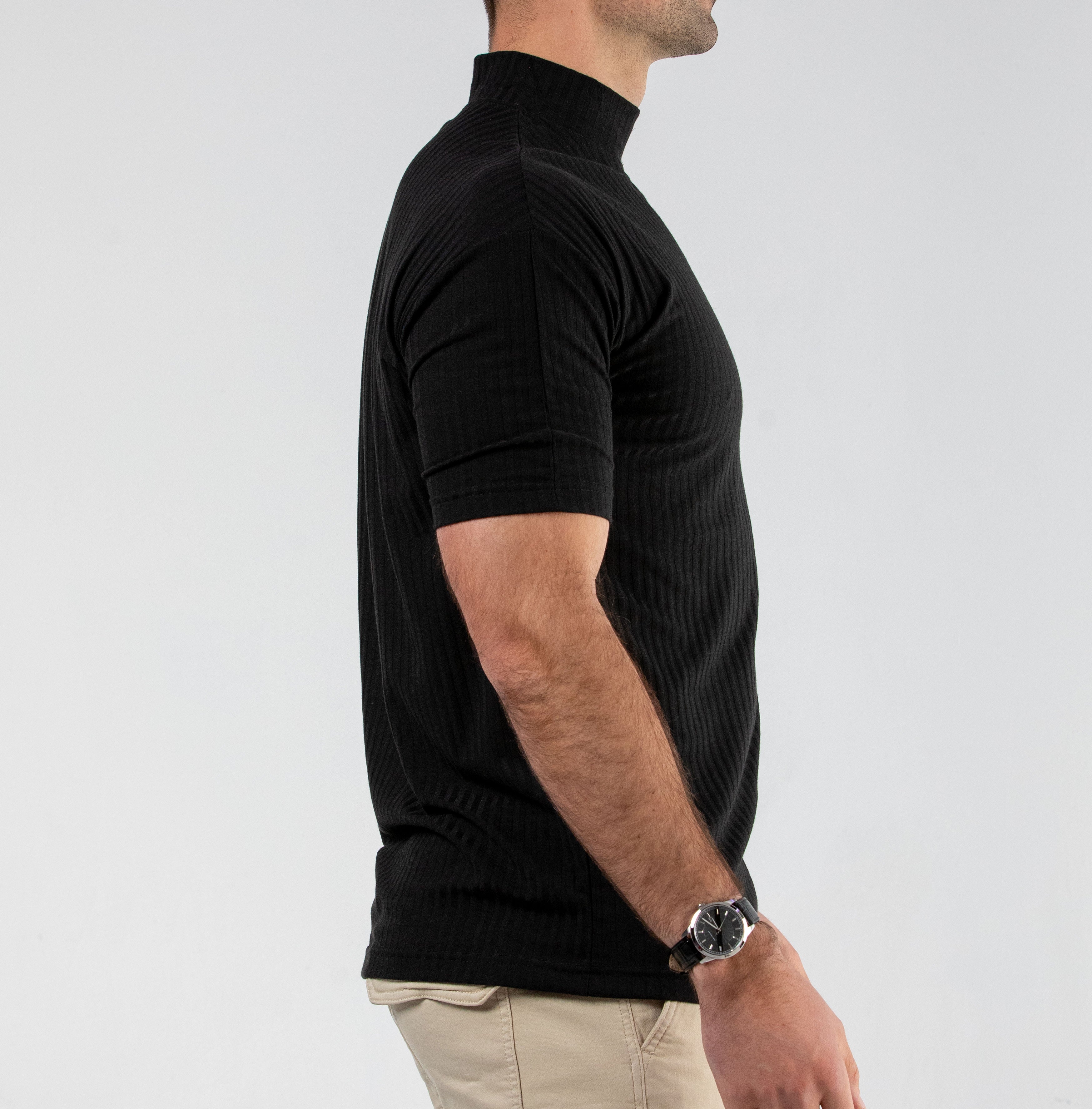 Black Turtle Neck Tee