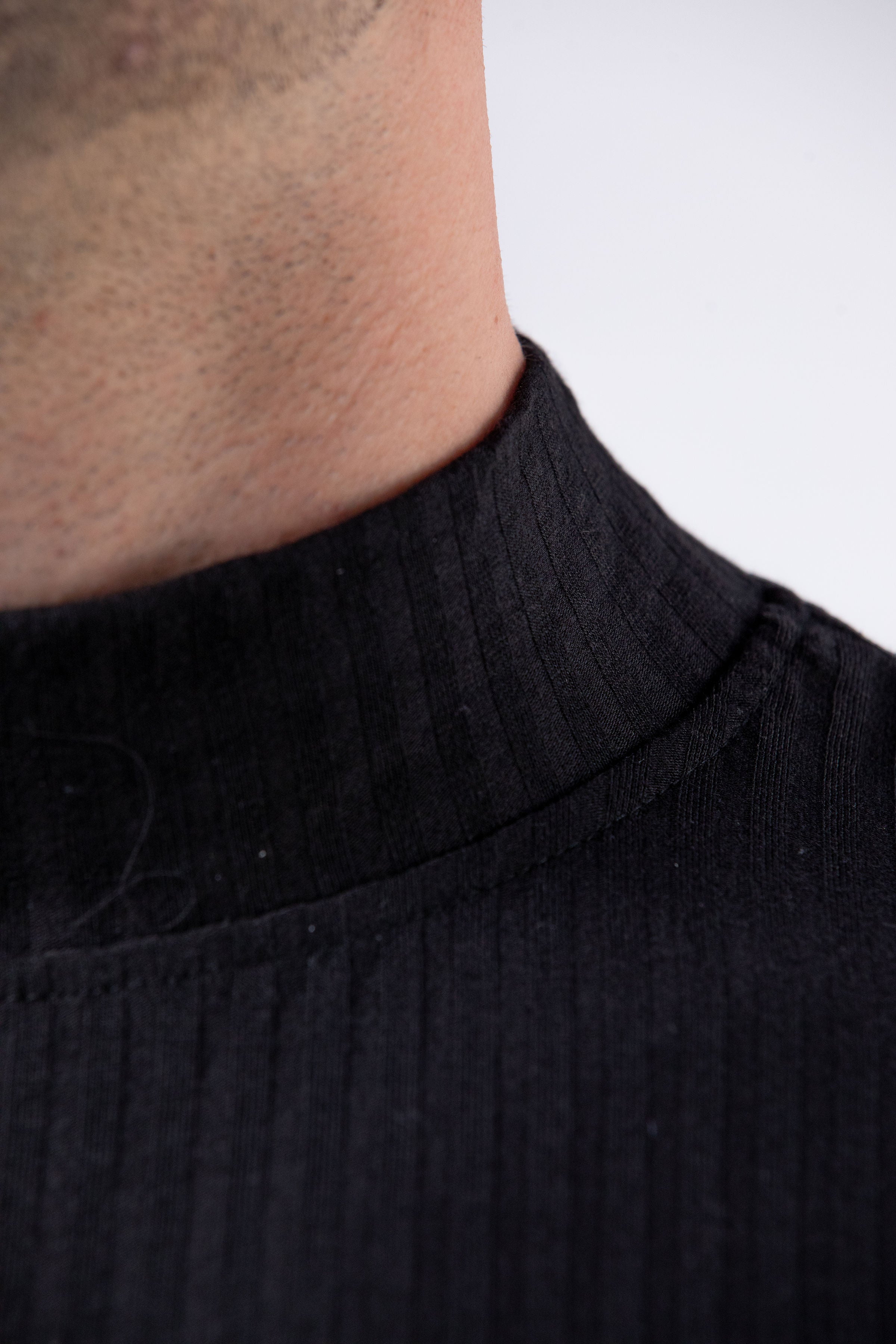 Black Turtle Neck Tee