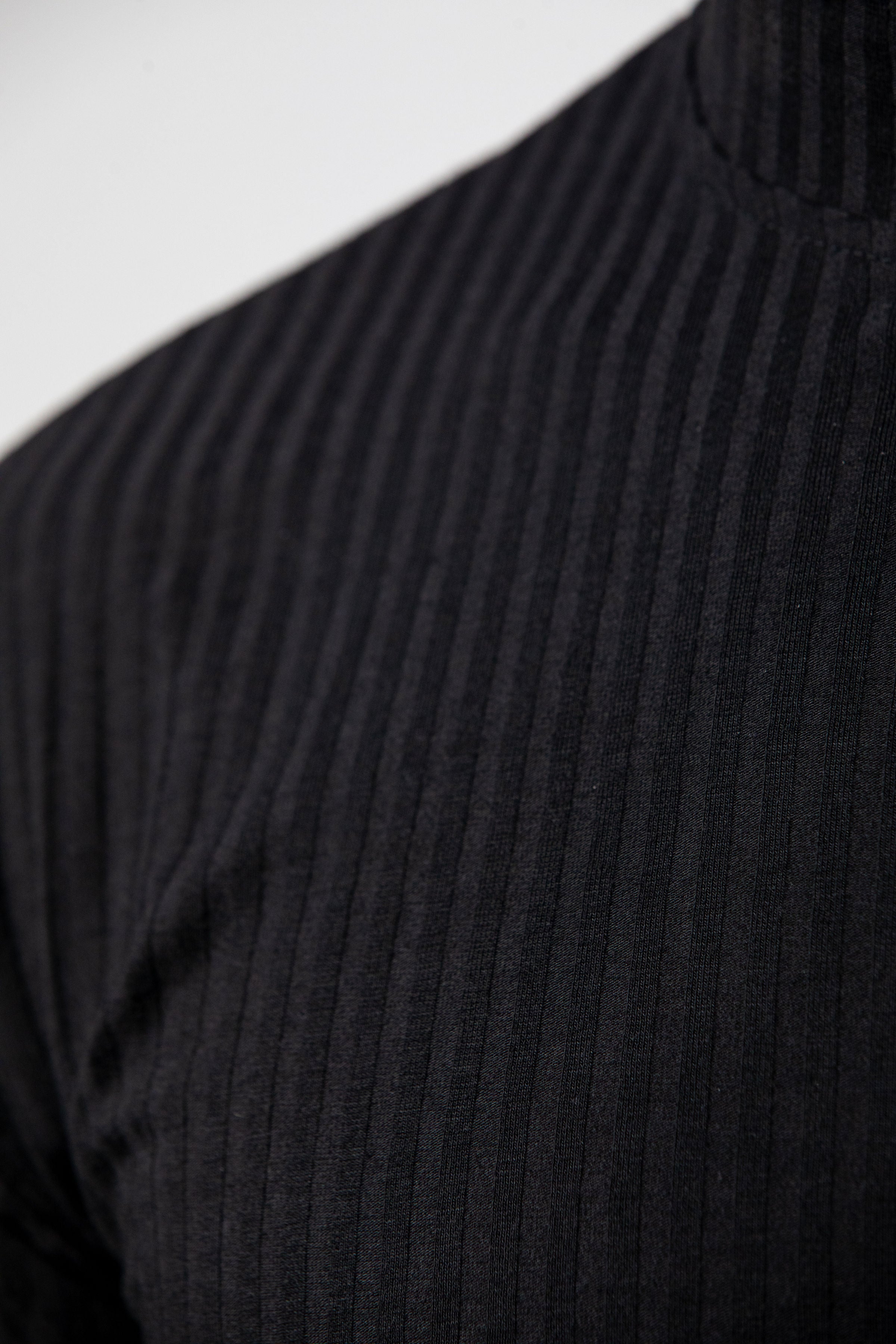 Black Turtle Neck Tee