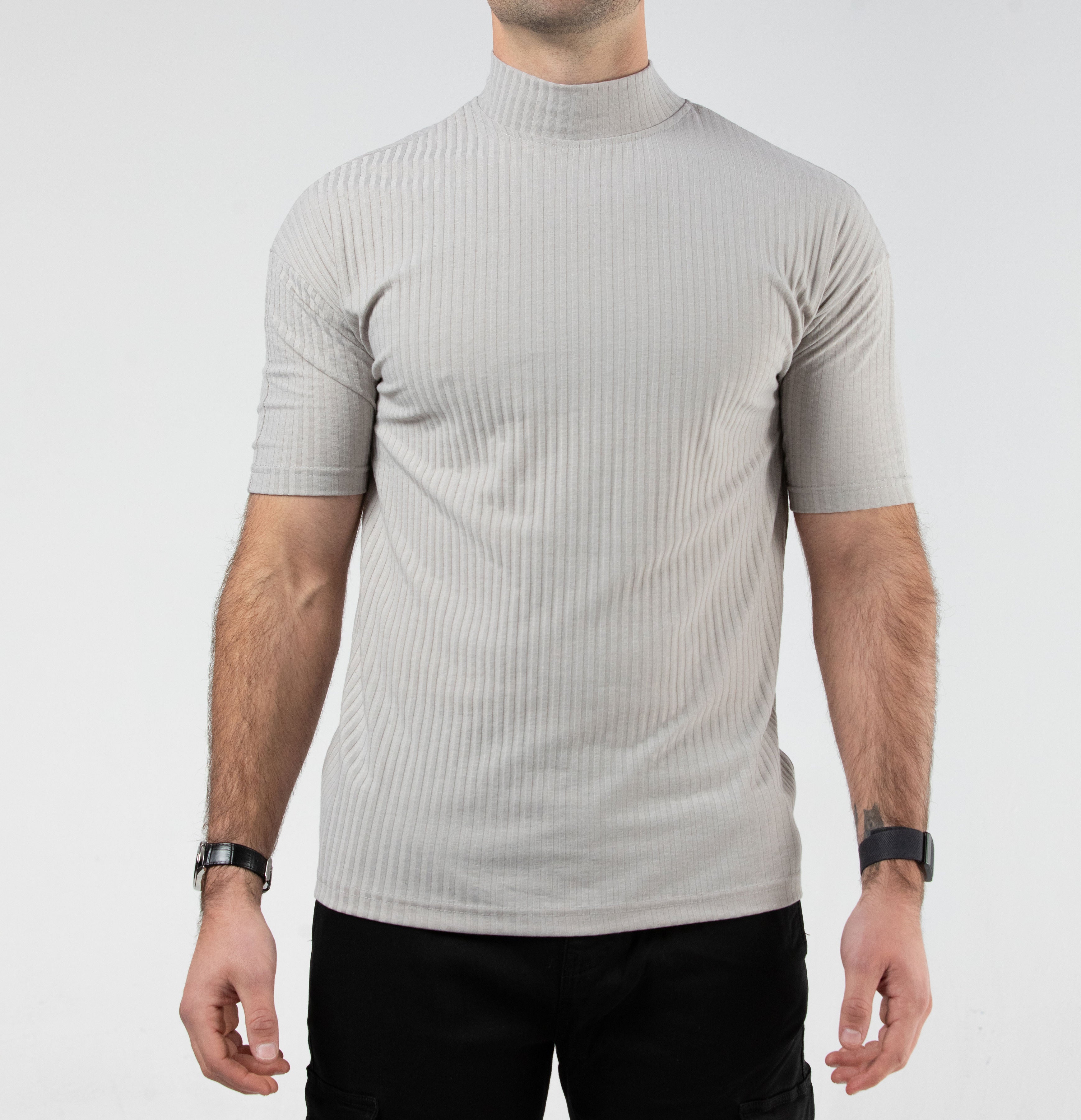 Grey Turtle Neck Tee