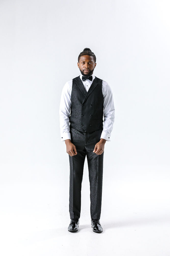 Paisley Black Waistcoat