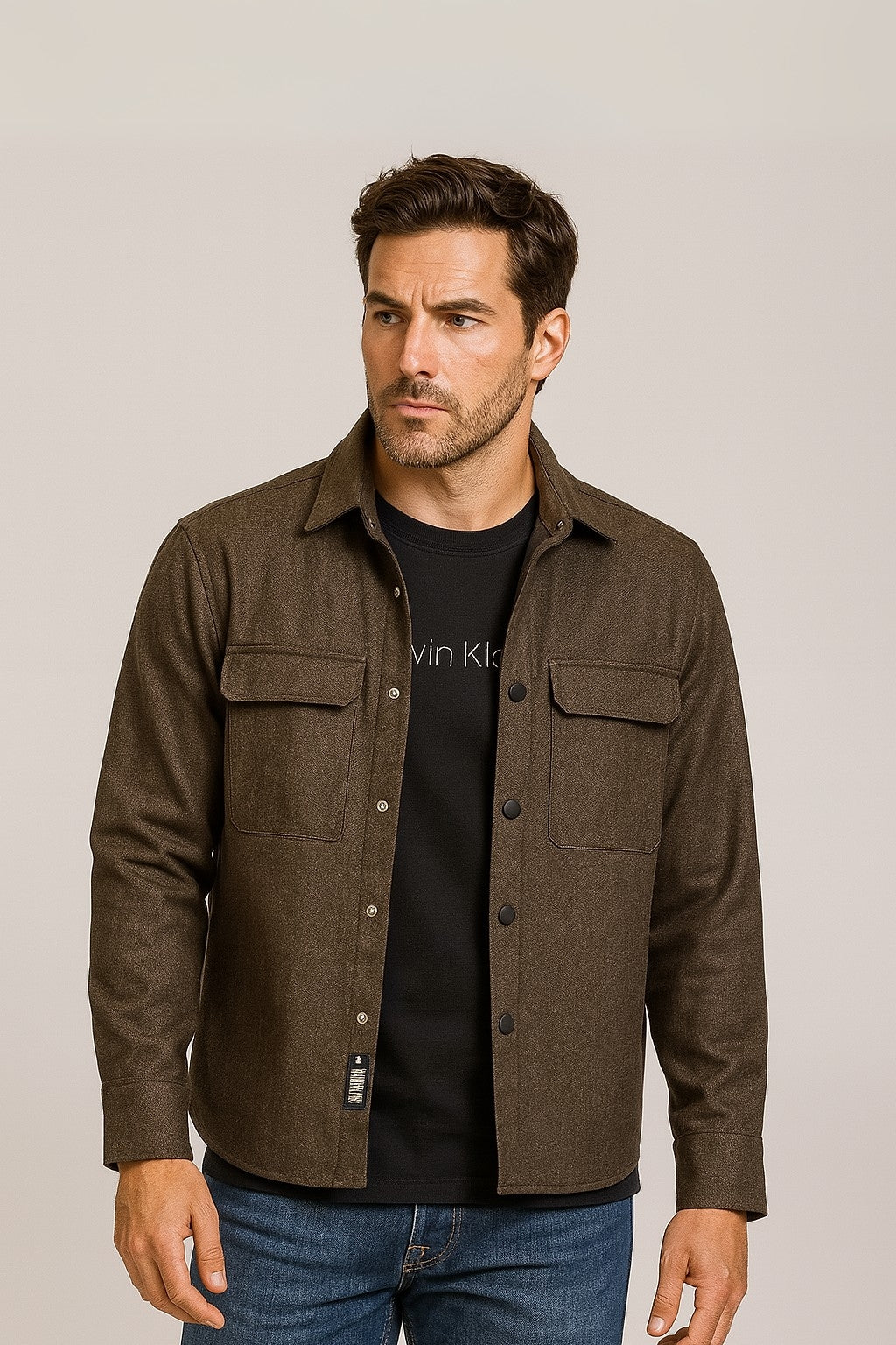 YXC Khaki Shacket