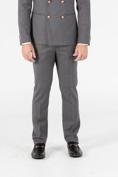 Beckham Grey Pinstripe Suit Trousers