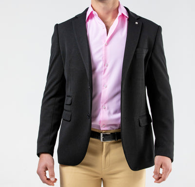 Victor Black Textured Blazer