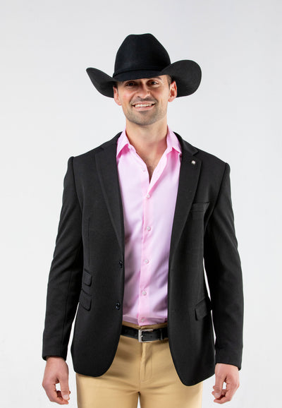 Victor Black Textured Blazer