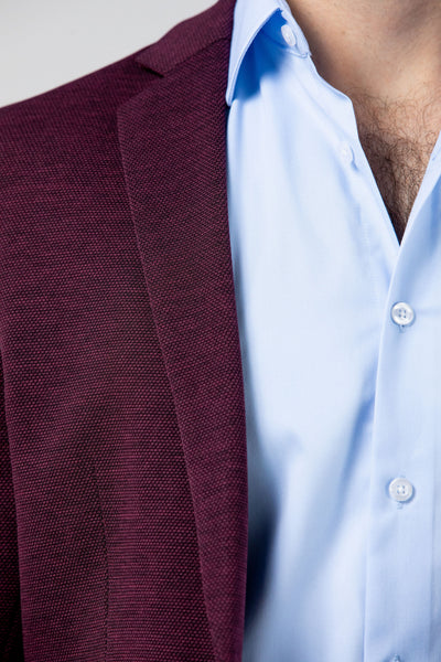 Victor Burgundy Textured Blazer