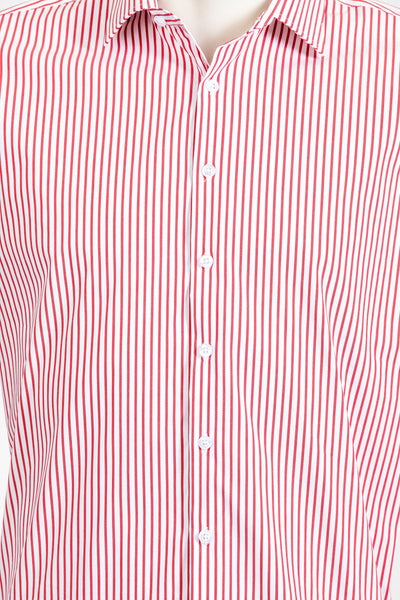 Breton White/Red Slim Bamboo Shirt