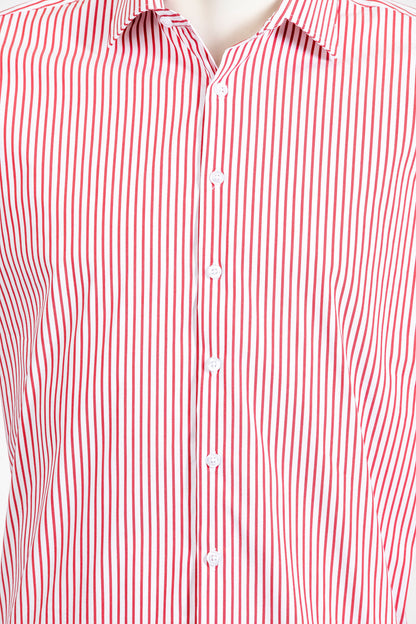 Breton White/Red Slim Bamboo Shirt