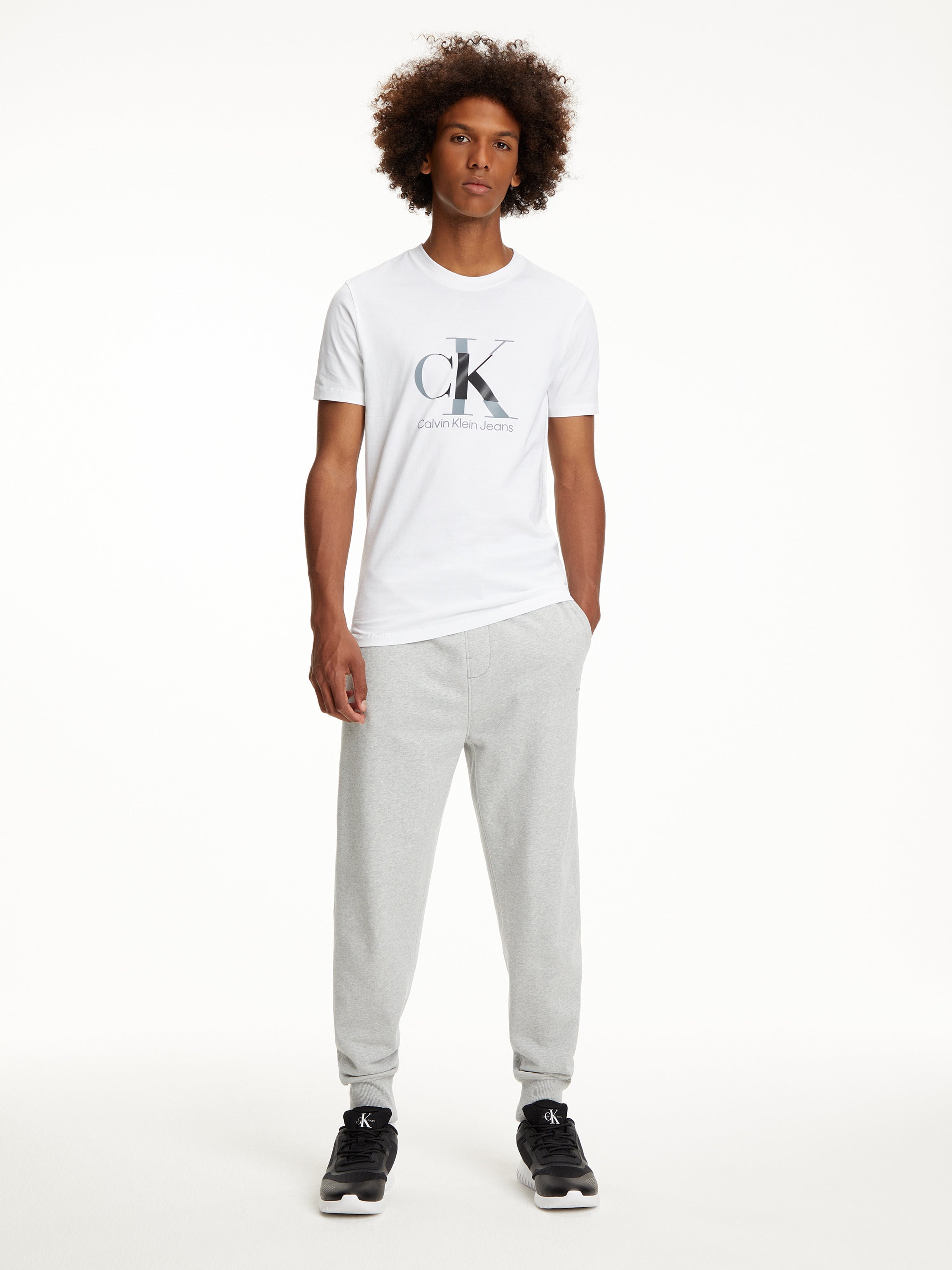 Calvin Klein White Disrupted Monologo Tee