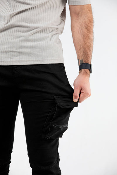 Alamo Stretch Black Cargo Pants