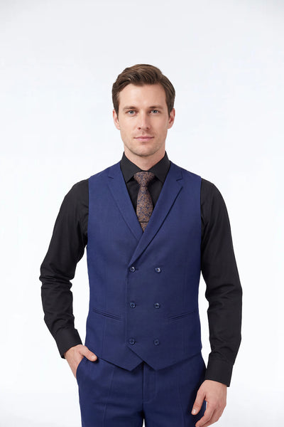 Caspian Dark Blue Waistcoat