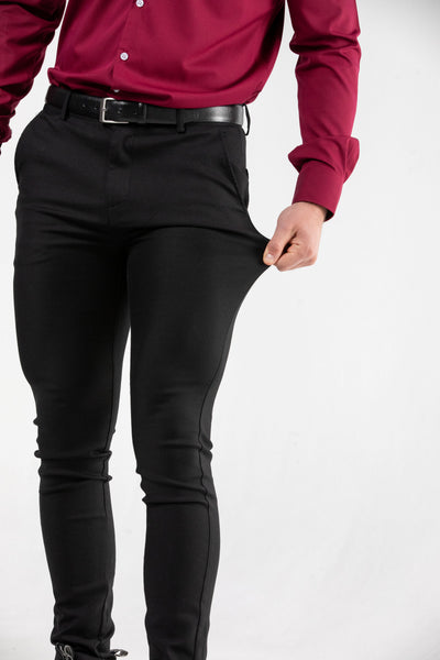 Stretch Chinos Black Skinny Fit